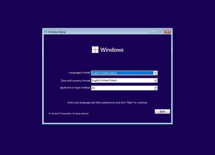 cài đặt Windows 11 