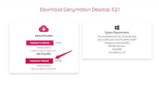 download Genymotion 